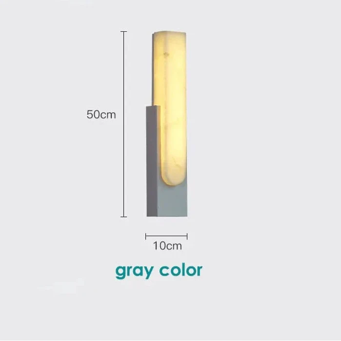 Modern LED Vägglampa - 19.6 Marmor Väggljus för Vardagsrum och Hall Inomhusbelysning Carvallo