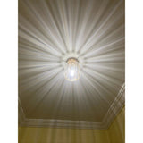 Modern Hängande Taklampa - Retro Stil - E27 Bas - Metall/Glas Skärm - Svart/Guld Finish - Idealiskt För Hemmets Entré/Kök Carvallo