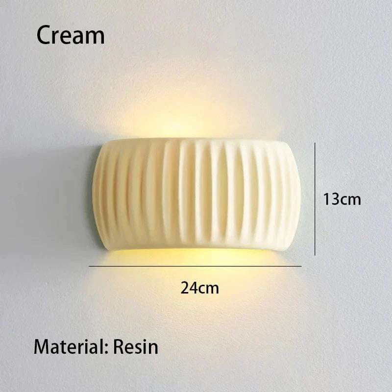 Modern Resin Vägglampa - Väggmonterad - Ambient Belysning - Fransk Beige - Idealiskt För Sovrum - Vardagsrum - Korridor - Trappa Carvallo