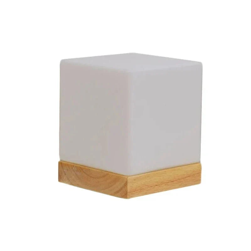 Modern Solid Wood Table Lamp – E27 Socket – Varm Vit – Elegant Design - Ideal För Sovrum - Vardagsrum - Sänglampor Carvallo