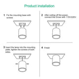 Modern yta monterad LED nerljus Carvallo