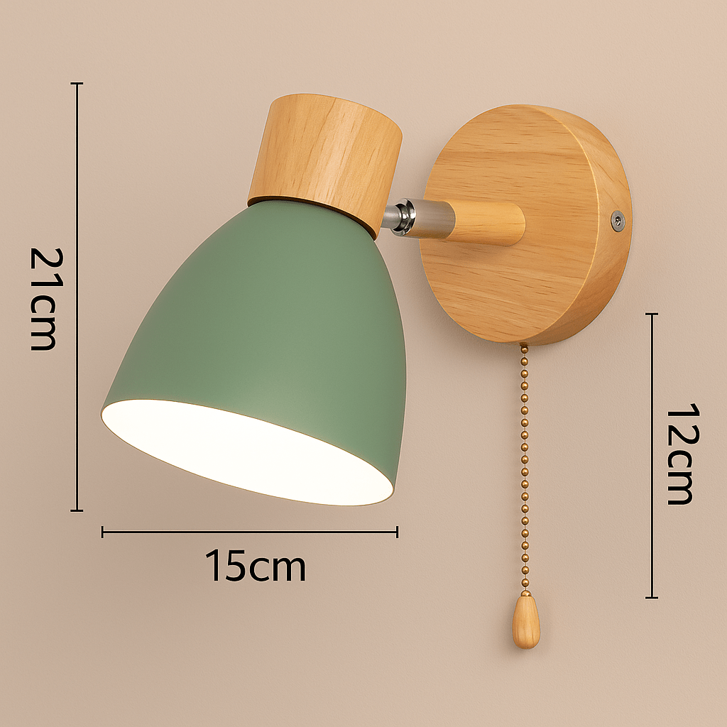 Modern Wood - Järn Vägglampa Carvallo