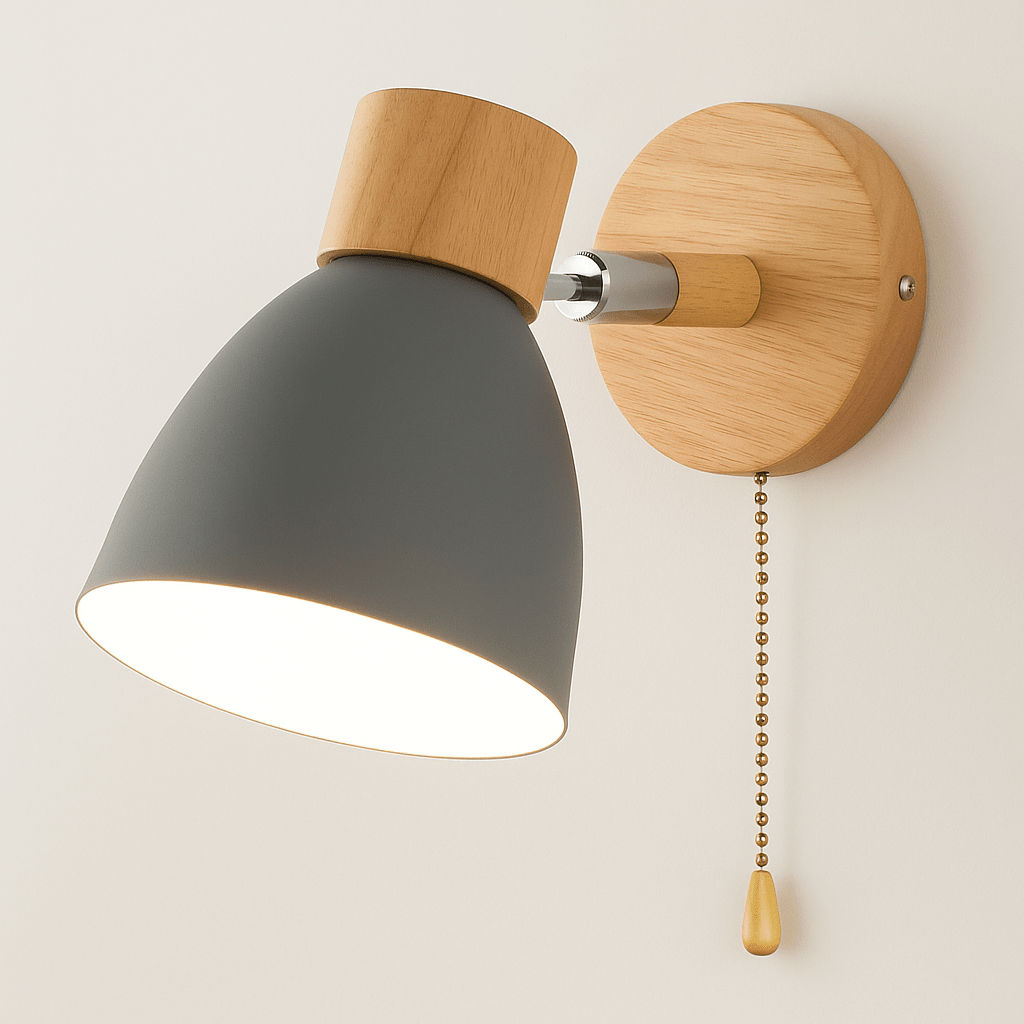 Modern Wood - Järn Vägglampa Carvallo