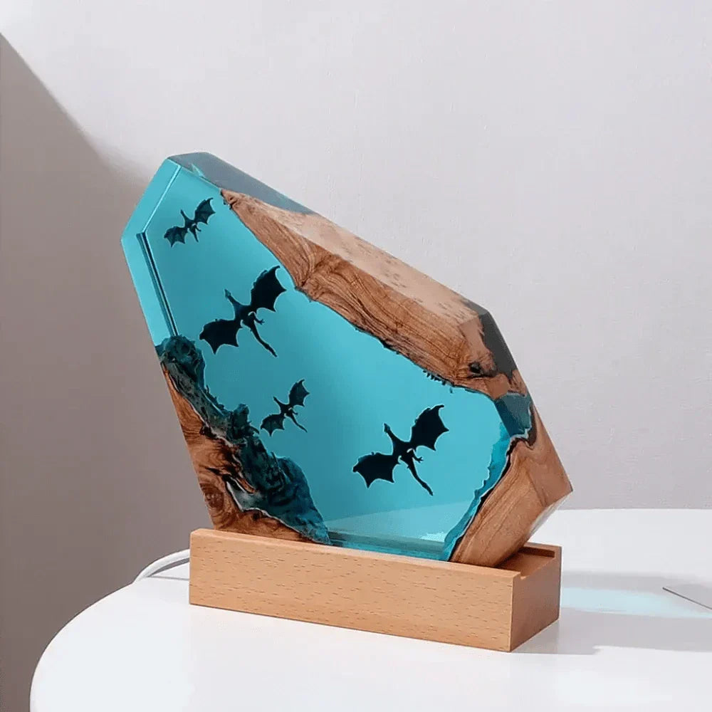 Naturinspirerad harts nattlampa Carvallo