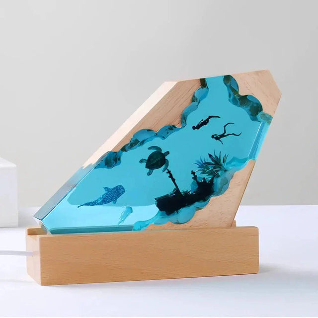 Naturinspirerad harts nattlampa Carvallo