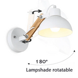 Nordisk Justerbar Vägglampa – Järn och Trä Sconcelampa för Modern Hem- och Hotellinredning Carvallo