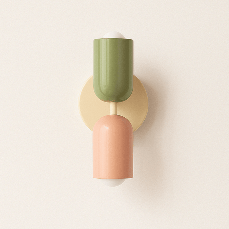 Nordisk Färgglad Sängbord Dubbel Ljus Källa Vägglampa Carvallo