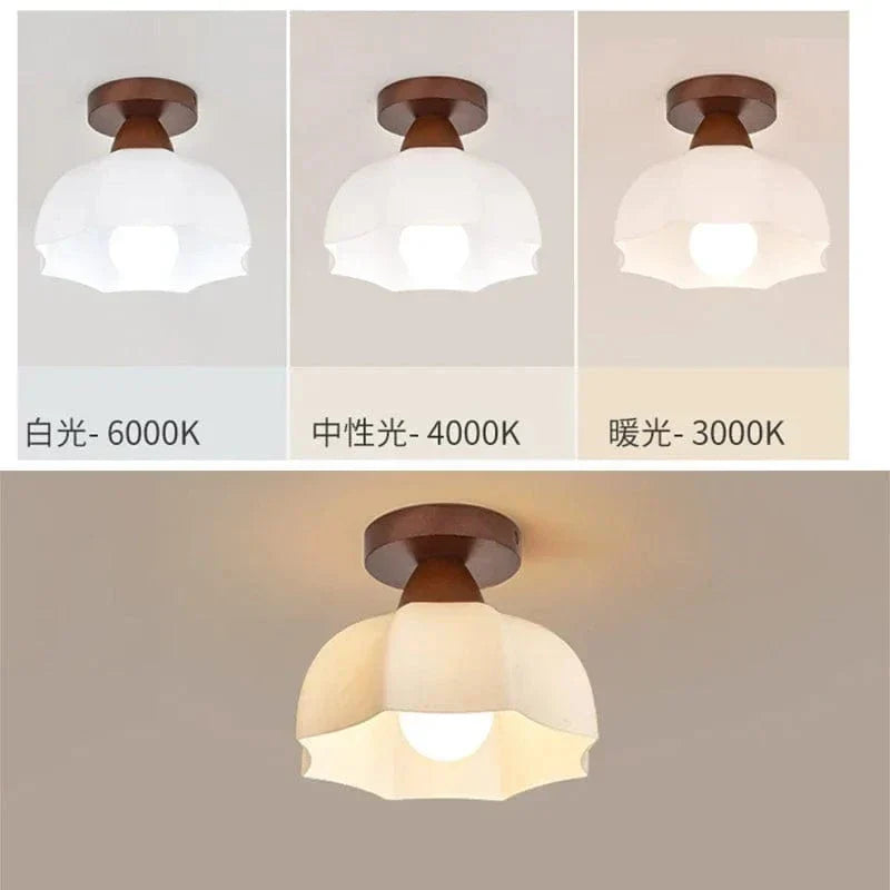 Nordisk LED Taklampa med Glas Skärm – Modern Flush Mount Lampa för Vardagsrum, Matsal, Kök och Hall Carvallo