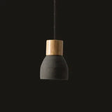 Nordisk LED Hänglampa – Inomhus Hängande Armatur – Cement-Trä Design - Justerbar Vajerlängd - Vintage Stil - E27 Fäste Carvallo