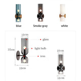 Nordic Minimalist Glasvägglampa - Väggmonterad - E14 LED Ingår - Elektropolerad Koppar - Inomhusbruk - Finns i Mörkgrå, Vit, Blå Carvallo