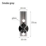 Nordic Minimalist Glasvägglampa - Väggmonterad - E14 LED Ingår - Elektropolerad Koppar - Inomhusbruk - Finns i Mörkgrå, Vit, Blå Carvallo