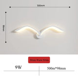 Nordisk Stil Fågel LED Vägglampa - 50CM Modern Järn Akryl Vägglampa Carvallo