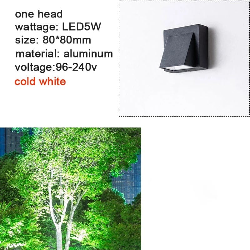 Utomhus Vattentät LED Vägglampa – Modern Aluminium Sconces för Trädgård och Veranda, IP65 Vattentät, 5W och 10W Alternativ Carvallo