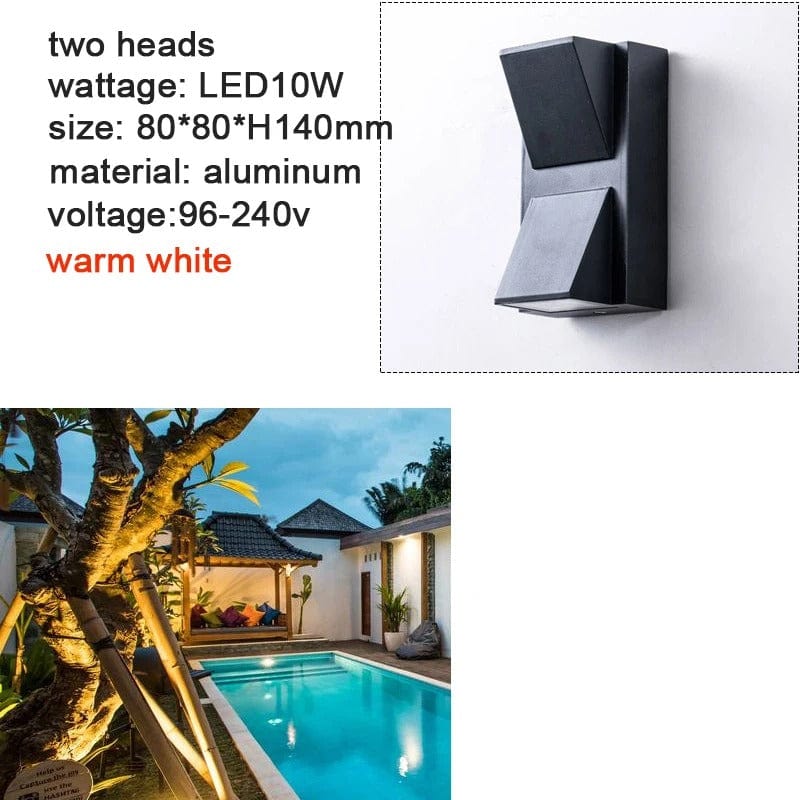Utomhus Vattentät LED Vägglampa – Modern Aluminium Sconces för Trädgård och Veranda, IP65 Vattentät, 5W och 10W Alternativ Carvallo