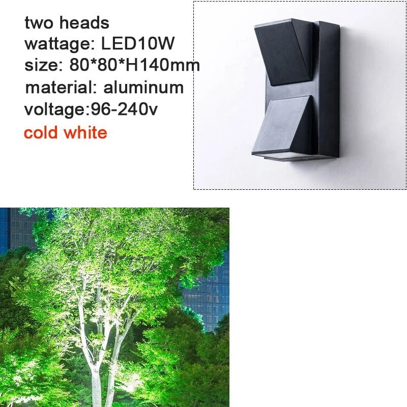 Utomhus Vattentät LED Vägglampa – Modern Aluminium Sconces för Trädgård och Veranda, IP65 Vattentät, 5W och 10W Alternativ Carvallo