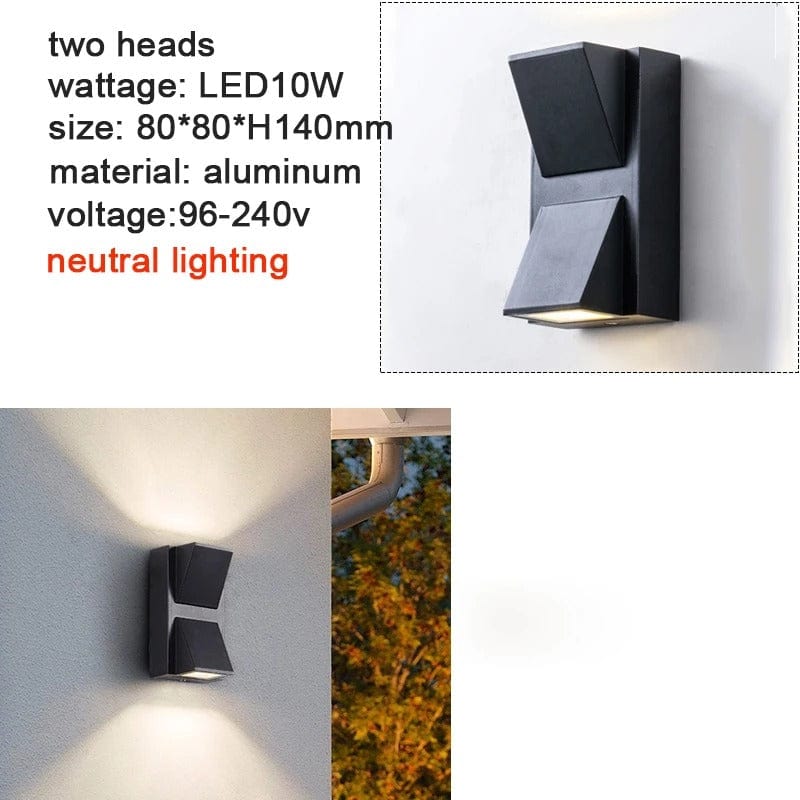 Utomhus Vattentät LED Vägglampa – Modern Aluminium Sconces för Trädgård och Veranda, IP65 Vattentät, 5W och 10W Alternativ Carvallo