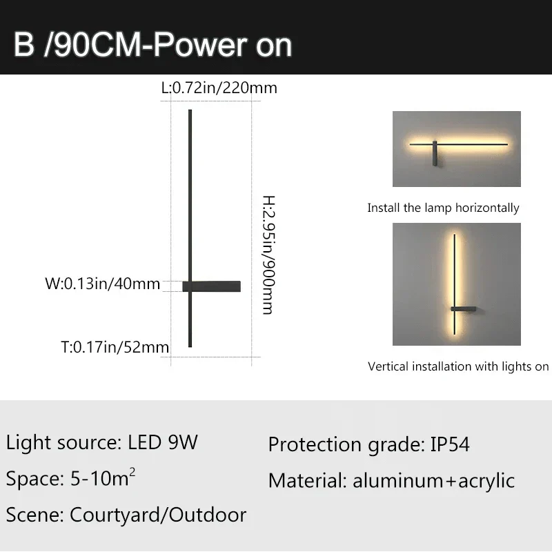 Utomhus Vattentät Vägglampa – IP54 Aluminium Sconce för Veranda och Uteplats, Mångsidig Vägglampa med Energibesparande LED Carvallo