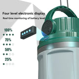 Bärbar LED Campinglampa - Solenergiladdad - Vattentålig - Kompakt design - Ideal för utomhusäventyr - Nödanvändning Carvallo