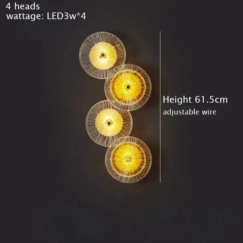 Postmodern glas vägglampa belysning för vardagsrum och gång – elegant vägglampafäste Carvallo