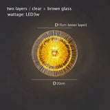 Postmodern glas vägglampa belysning för vardagsrum och gång – elegant vägglampafäste Carvallo