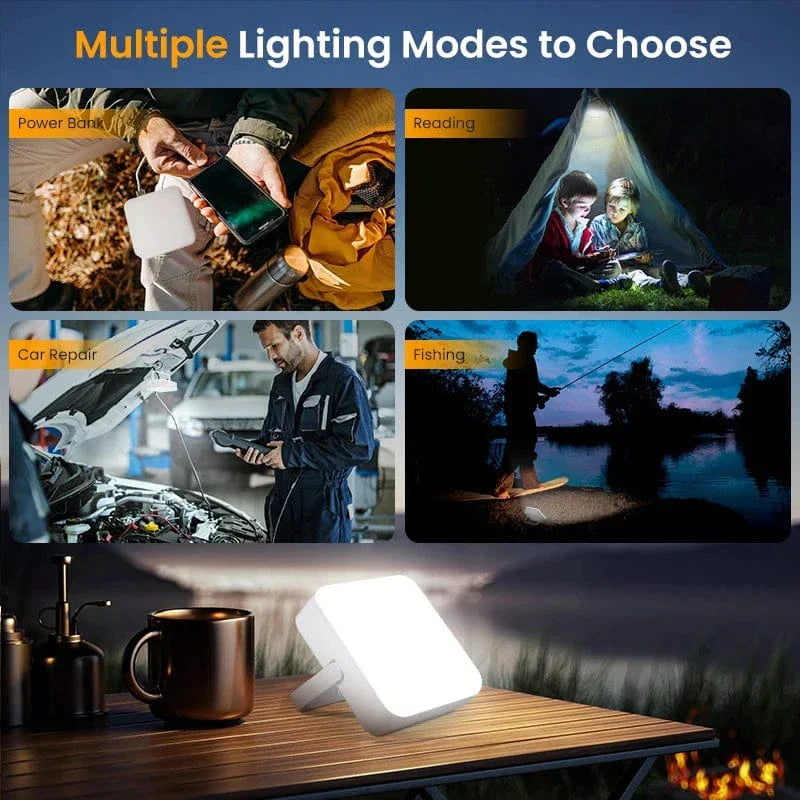 Uppladdningsbar LED Campinglampa med Power Bank – Dimbara Campinglampor för Utomhusäventyr Carvallo