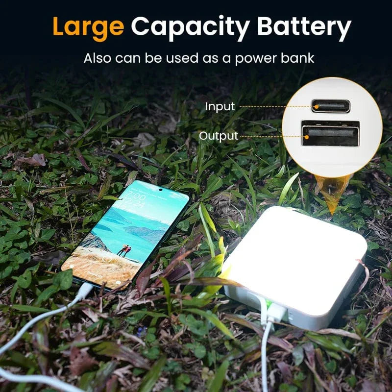 Uppladdningsbar LED Campinglampa med Power Bank – Dimbara Campinglampor för Utomhusäventyr Carvallo