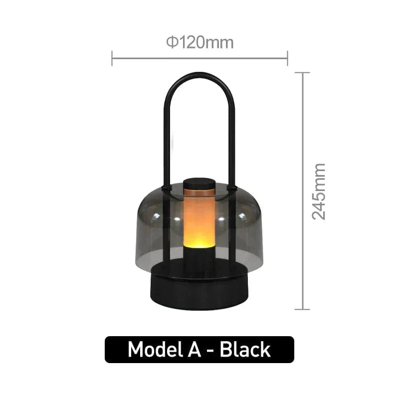 Uppladdningsbar LED-skrivbordslampa - Sladdlös - Modern Retro Design - Portabel - Touchaktivering - Ideal för inomhusbruk Carvallo