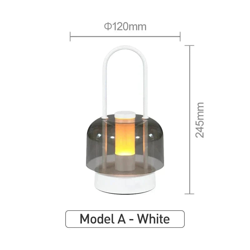 Uppladdningsbar LED-skrivbordslampa - Sladdlös - Modern Retro Design - Portabel - Touchaktivering - Ideal för inomhusbruk Carvallo