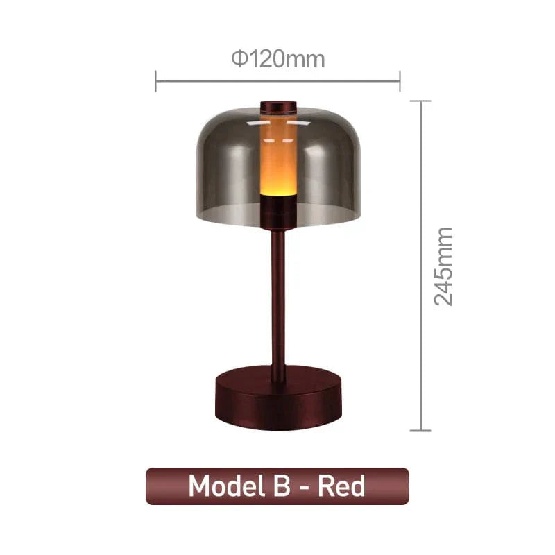 Uppladdningsbar LED-skrivbordslampa - Sladdlös - Modern Retro Design - Portabel - Touchaktivering - Ideal för inomhusbruk Carvallo