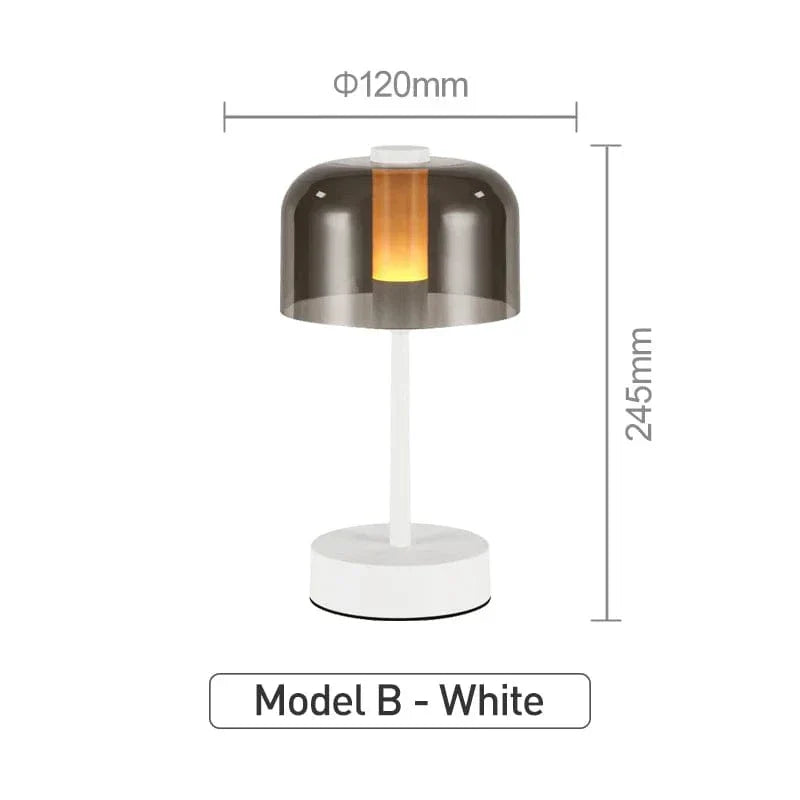 Uppladdningsbar LED-skrivbordslampa - Sladdlös - Modern Retro Design - Portabel - Touchaktivering - Ideal för inomhusbruk Carvallo