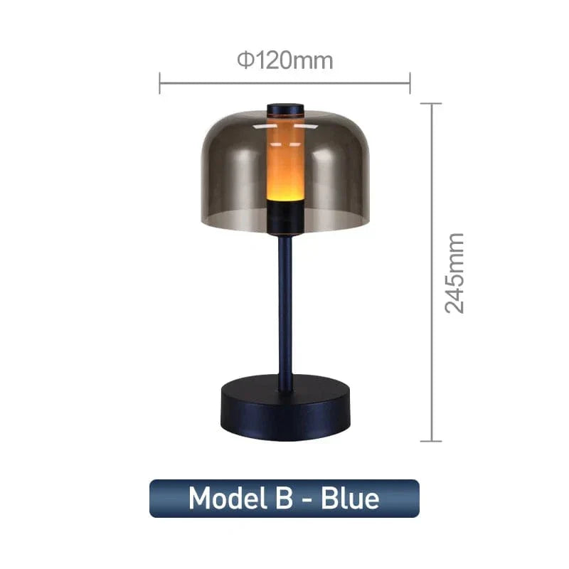 Uppladdningsbar LED-skrivbordslampa - Sladdlös - Modern Retro Design - Portabel - Touchaktivering - Ideal för inomhusbruk Carvallo