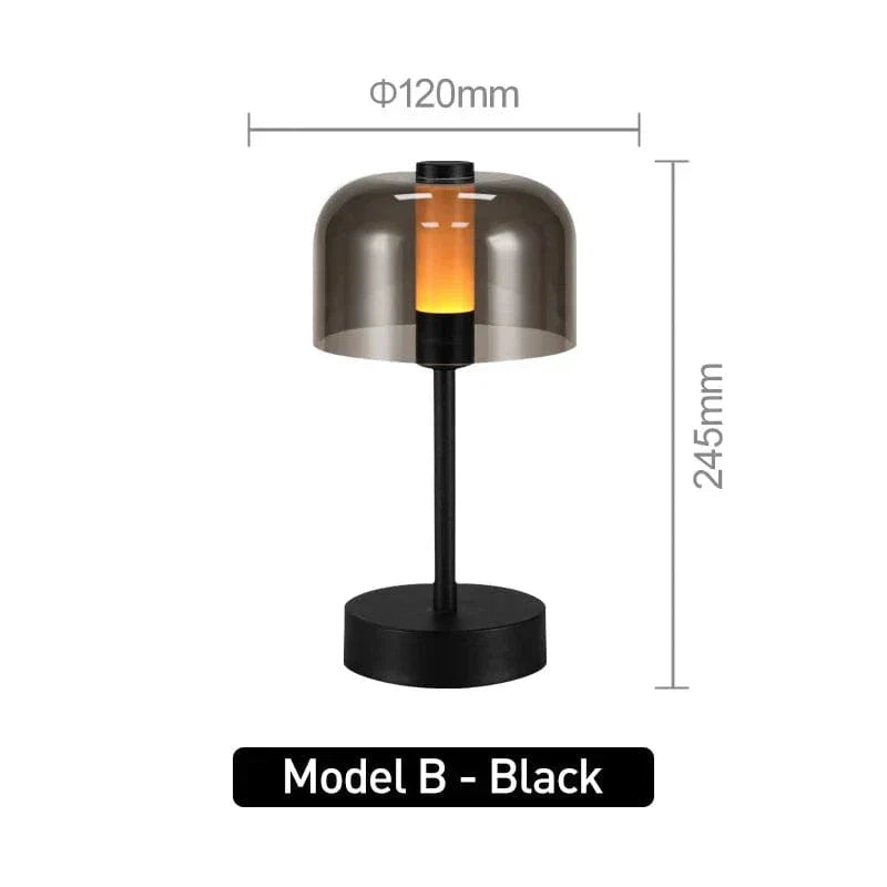 Uppladdningsbar LED-skrivbordslampa - Sladdlös - Modern Retro Design - Portabel - Touchaktivering - Ideal för inomhusbruk Carvallo