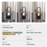 Uppladdningsbar LED-skrivbordslampa - Sladdlös - Modern Retro Design - Portabel - Touchaktivering - Ideal för inomhusbruk Carvallo