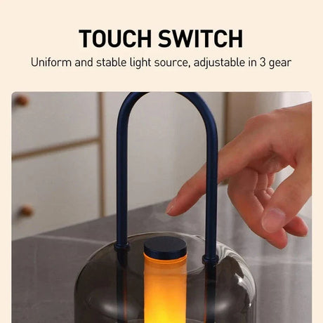 Uppladdningsbar LED-skrivbordslampa - Sladdlös - Modern Retro Design - Portabel - Touchaktivering - Ideal för inomhusbruk Carvallo