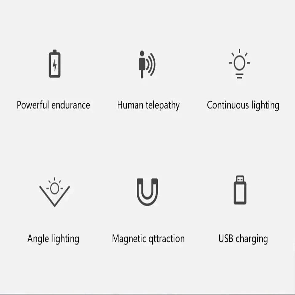 Uppladdningsbar LED rörelsesensor nattlampa Carvallo