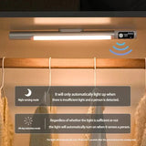 Uppladdningsbar LED-nattlampa med rörelsesensor och digital skärm – Inomhusbruk för kök och skåp Carvallo