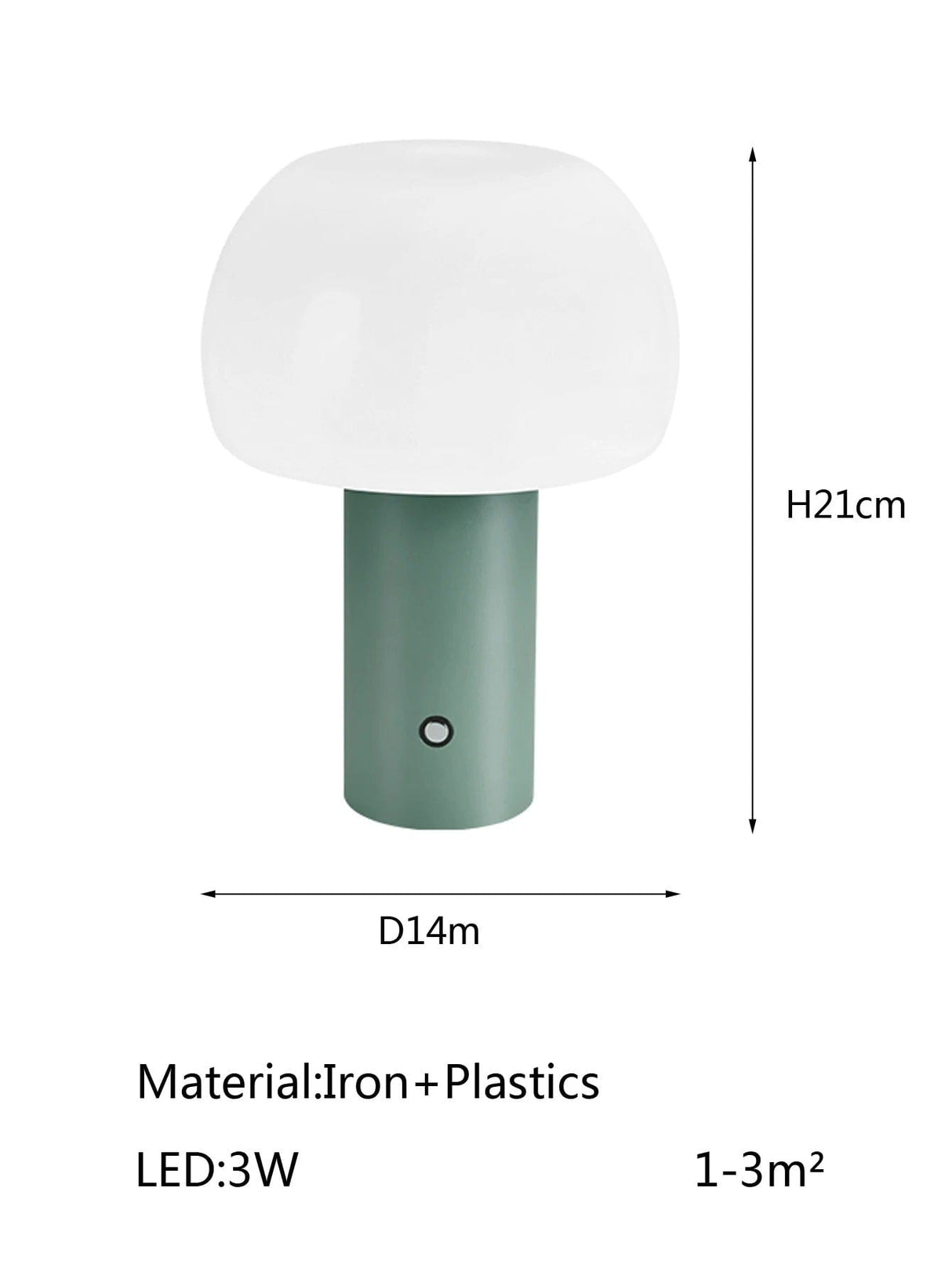 Uppladdningsbar LED-bordslampa - Sladdlös - Justerbar höjd - Flera färger - Inomhus/Utebruk - Hållbar järn och akryl Carvallo