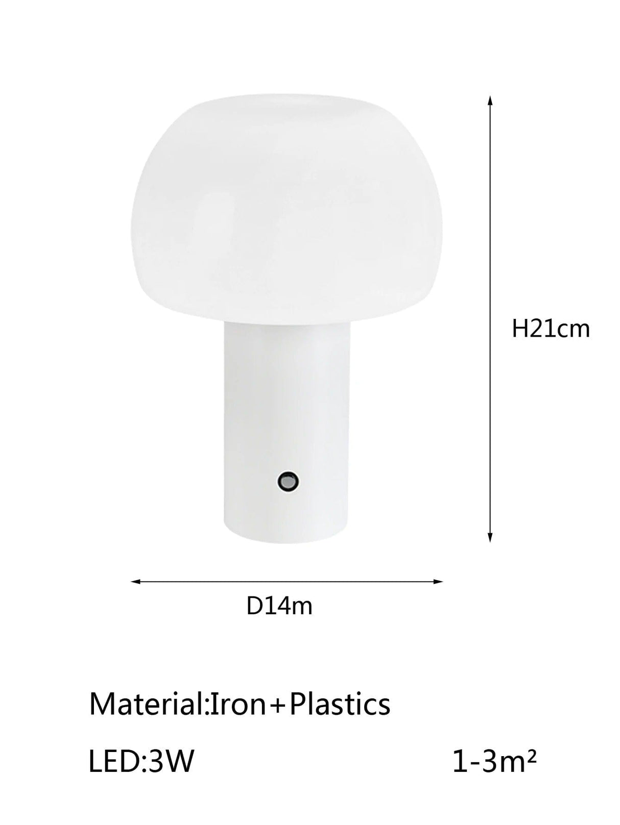 Uppladdningsbar LED-bordslampa - Sladdlös - Justerbar höjd - Flera färger - Inomhus/Utebruk - Hållbar järn och akryl Carvallo