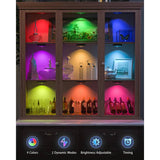 Opladdningsbara pucklampor med fjärrkontroll – Justerbar färgtemperatur, timer och magnetisk design för vägg- och skåpbelysning Carvallo