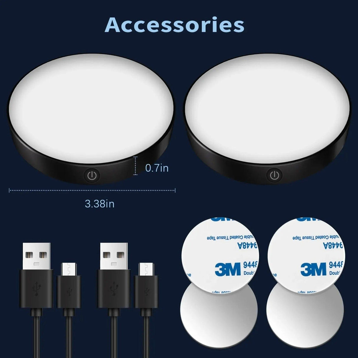 Uppladdningsbar Touch Bordslampa – Dimbar – Bärbar - Elegant Rund Design - Ideal Touchlampa För Sovrum - Inomhusbruk Carvallo