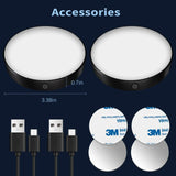 Uppladdningsbar Touch Bordslampa – Dimbar – Bärbar - Elegant Rund Design - Ideal Touchlampa För Sovrum - Inomhusbruk Carvallo