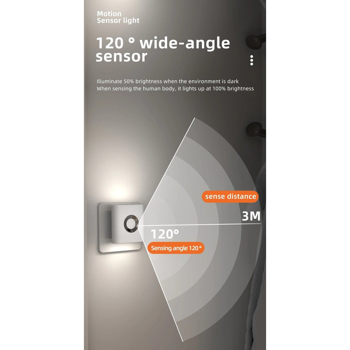 Opladdningsbar Trådlös Rörelsesensor LED Nattlampa – 4-pack för Sovrum, Trappa och Garderob Carvallo