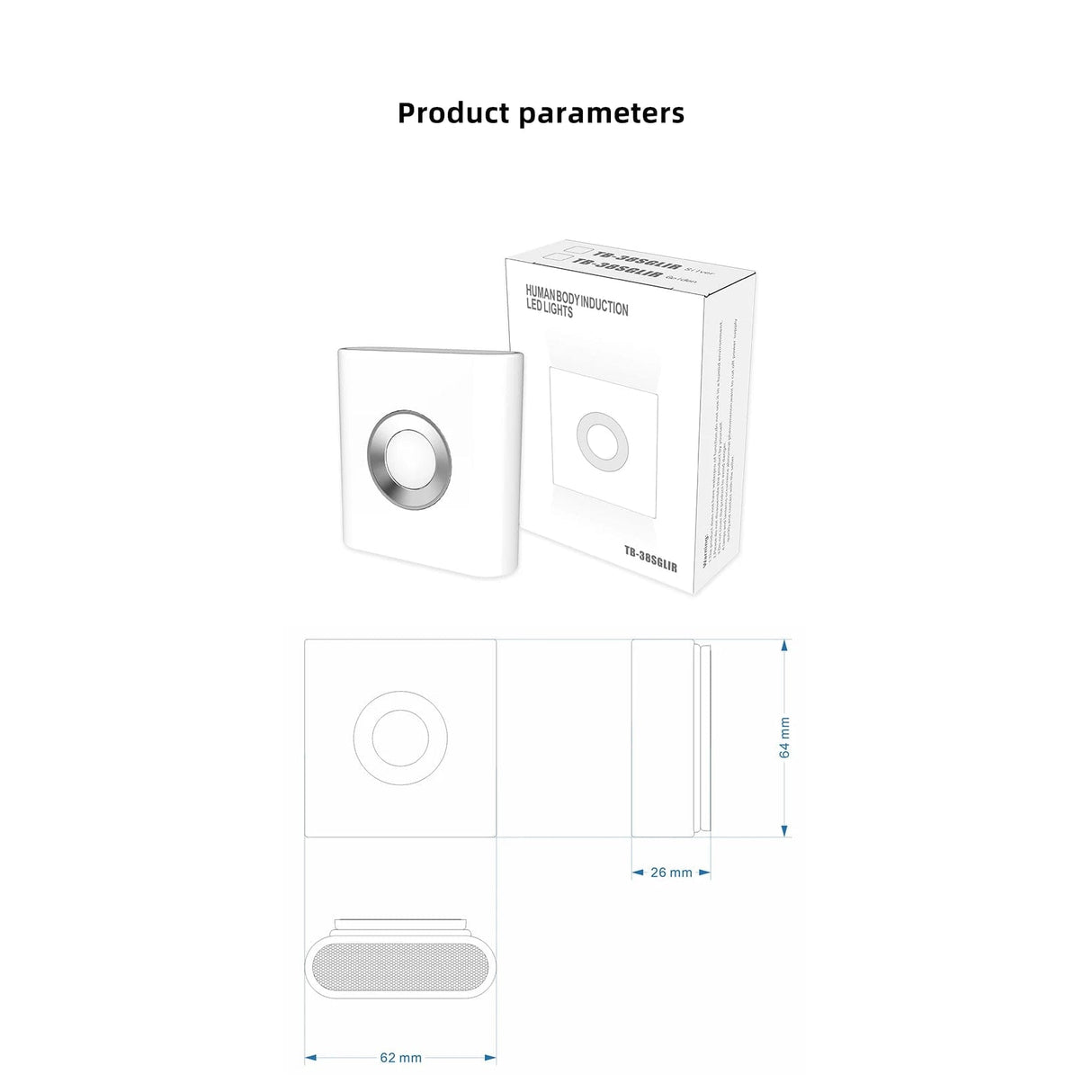Opladdningsbar Trådlös Rörelsesensor LED Nattlampa – 4-pack för Sovrum, Trappa och Garderob Carvallo