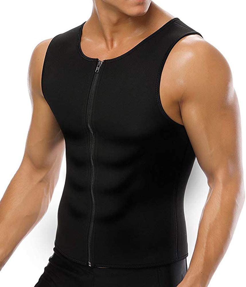 Sauna Sweat väst med dragkedja för män-Clothes for Men-Hemnix-Hemnix