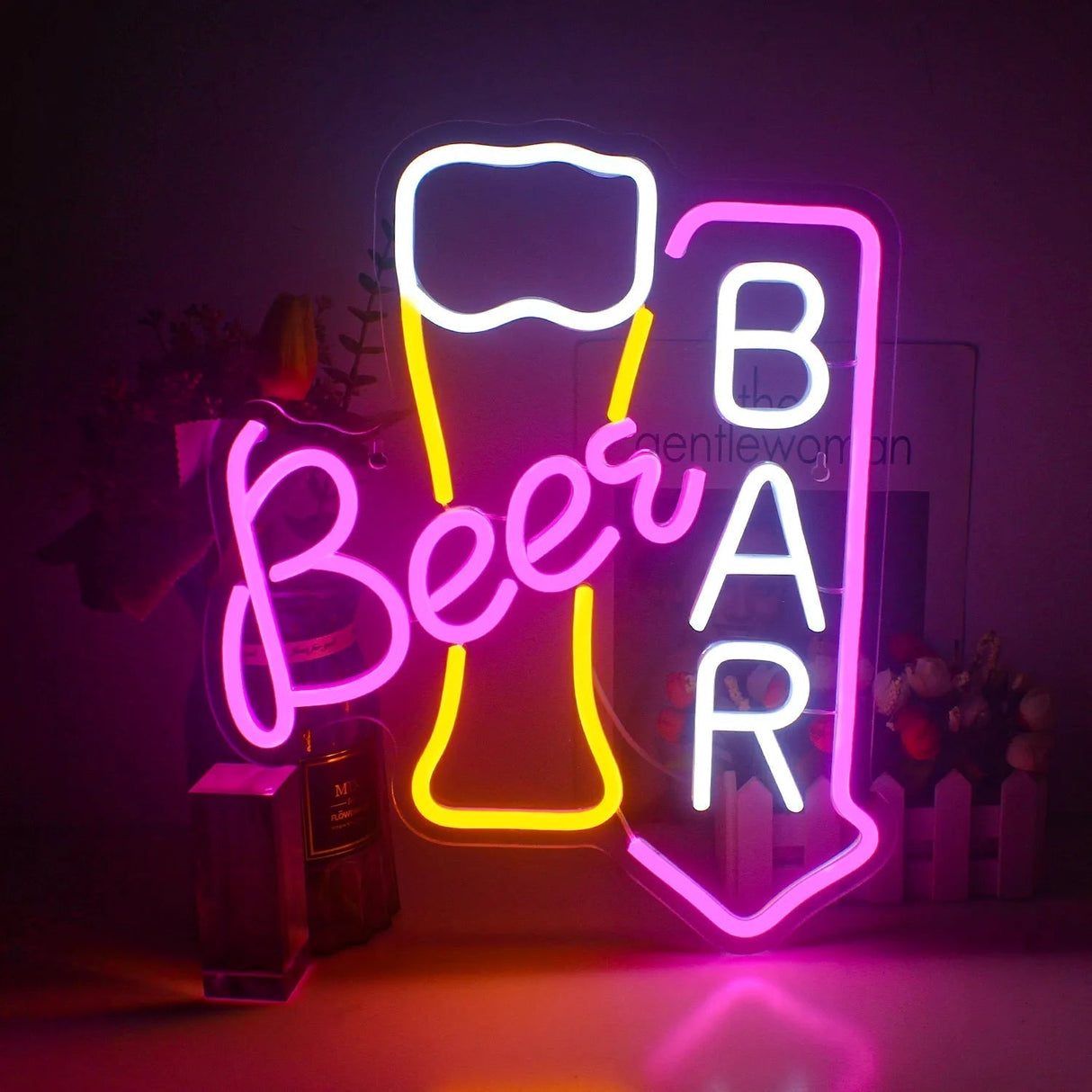 Cocktails & Beer LED Neon Skylt – Livlig USB-drivet Bar & Fest Dekoration Carvallo