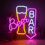 Cocktails & Beer LED Neon Skylt – Livlig USB-drivet Bar & Fest Dekoration Carvallo