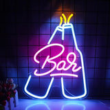 Cocktails & Beer LED Neon Skylt – Livlig USB-drivet Bar & Fest Dekoration Carvallo