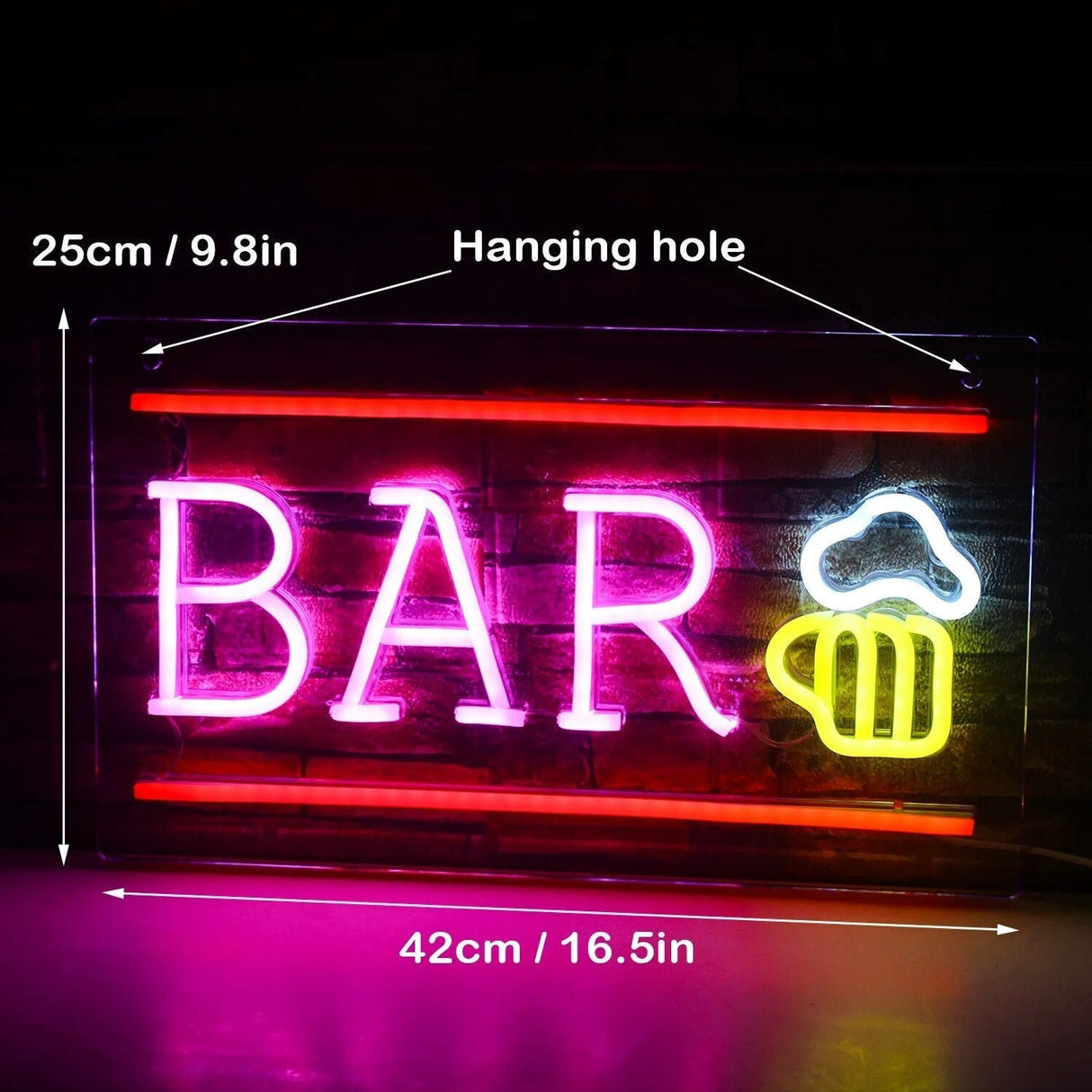 Cocktails & Beer LED Neon Skylt – Livlig USB-drivet Bar & Fest Dekoration Carvallo