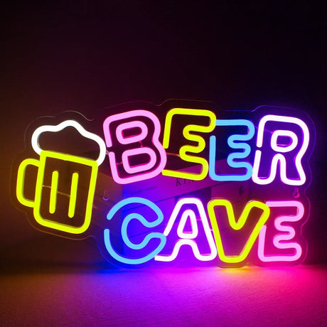 Cocktails & Beer LED Neon Skylt – Livlig USB-drivet Bar & Fest Dekoration Carvallo