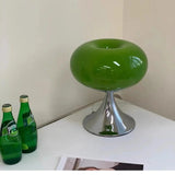 Bordslampa Glas Metall Vintage Stil Ljus Carvallo